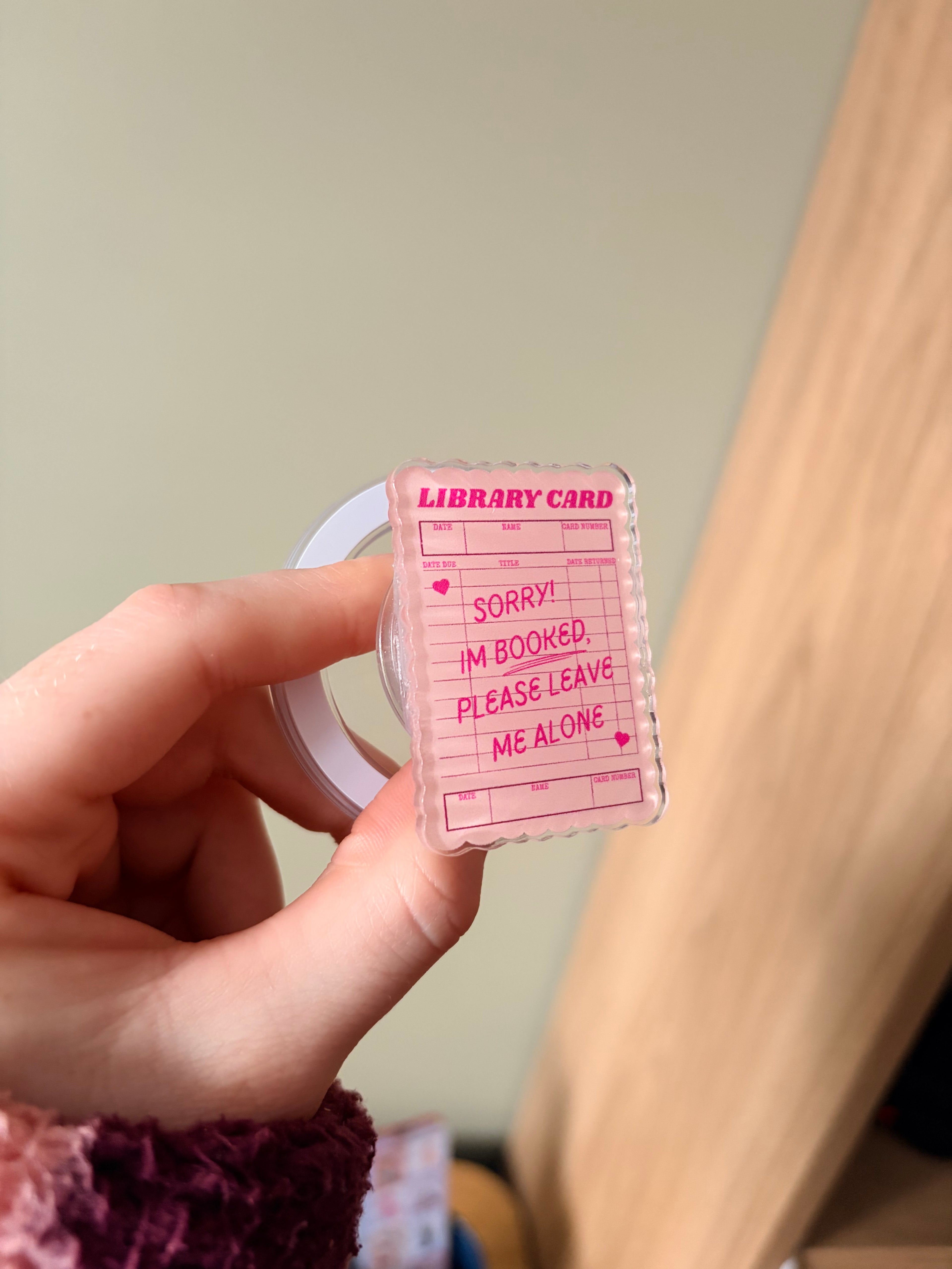 Library Card Magnetic Grip