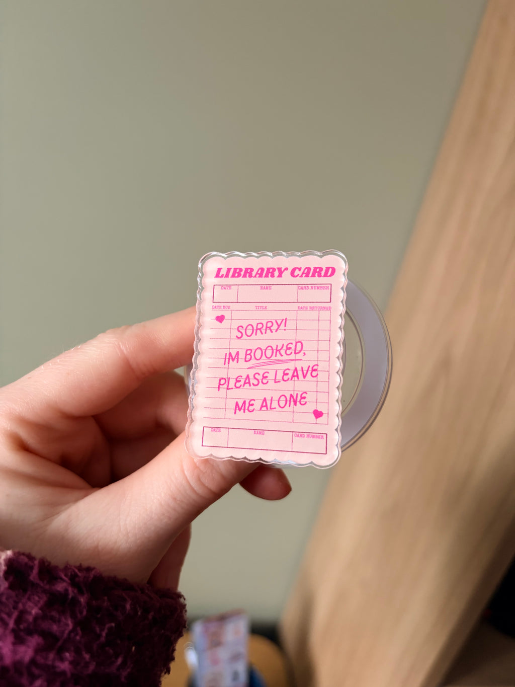 Library Card Magnetic Grip