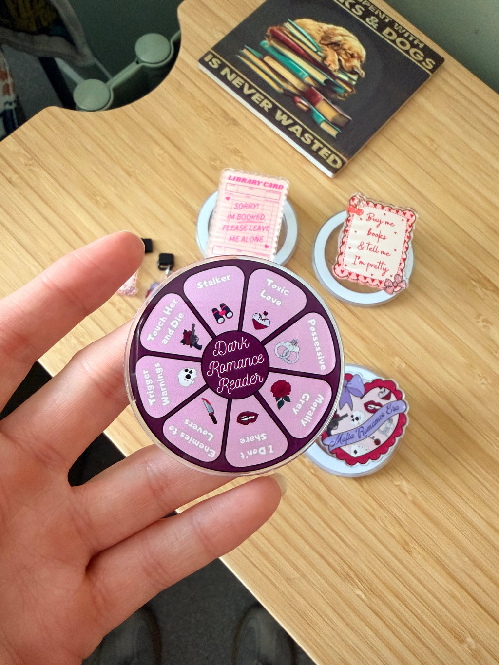Dark Romance Spin Wheel Magnetic Grip