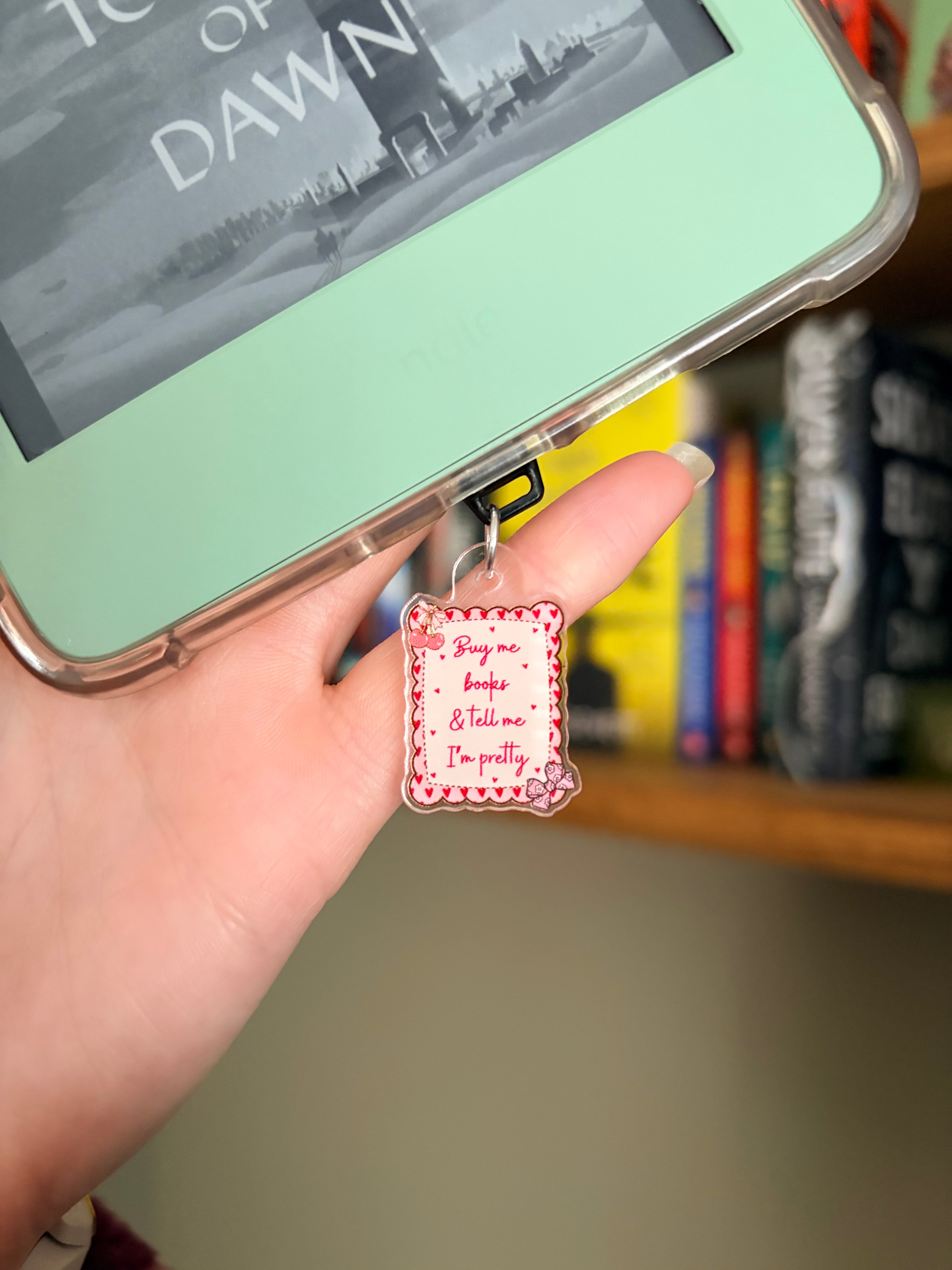 Buy Me Books Dust Plug Charm