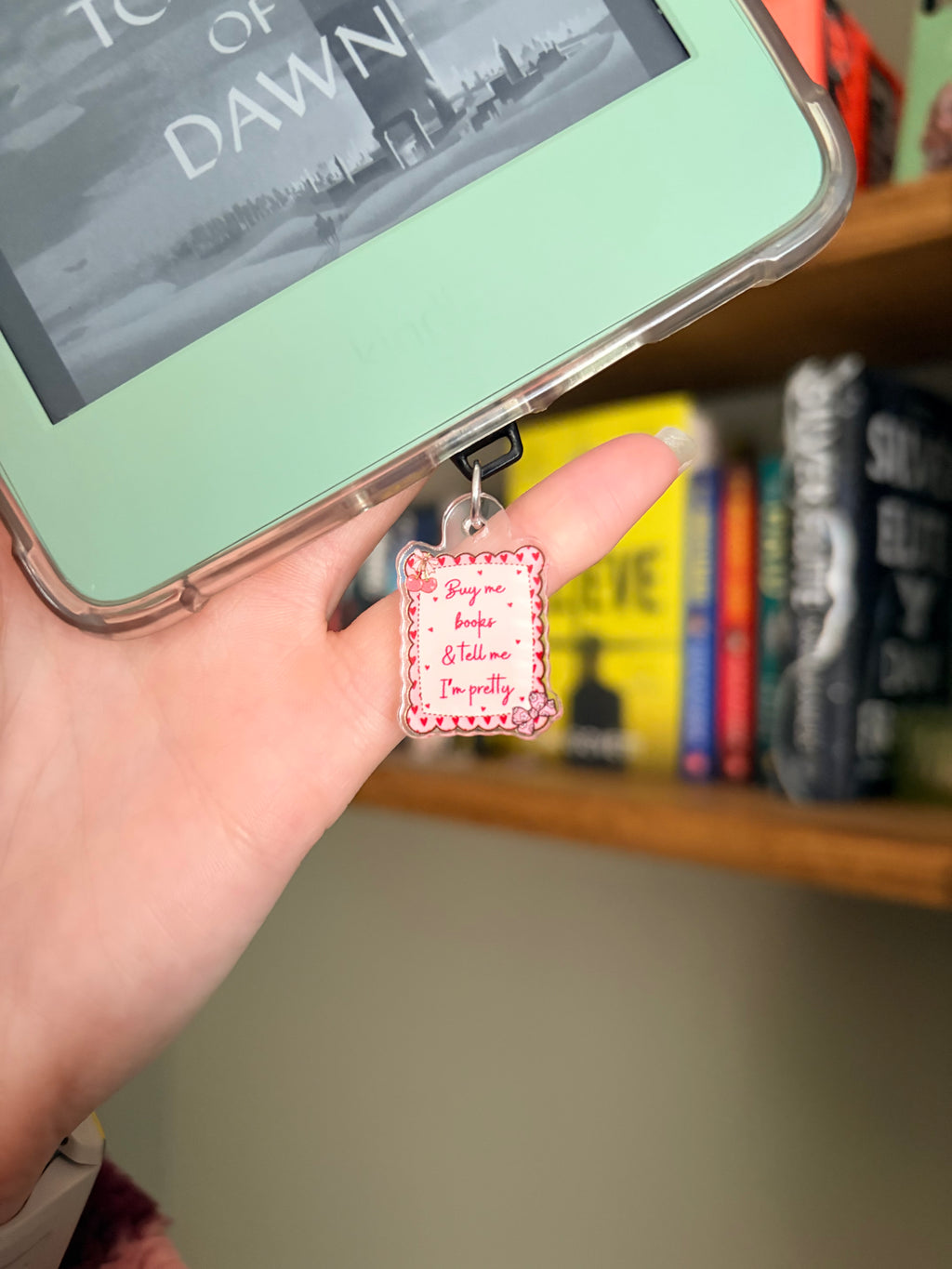 Buy Me Books Dust Plug Charm