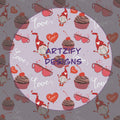 Romance Gonk Seamless Pattern