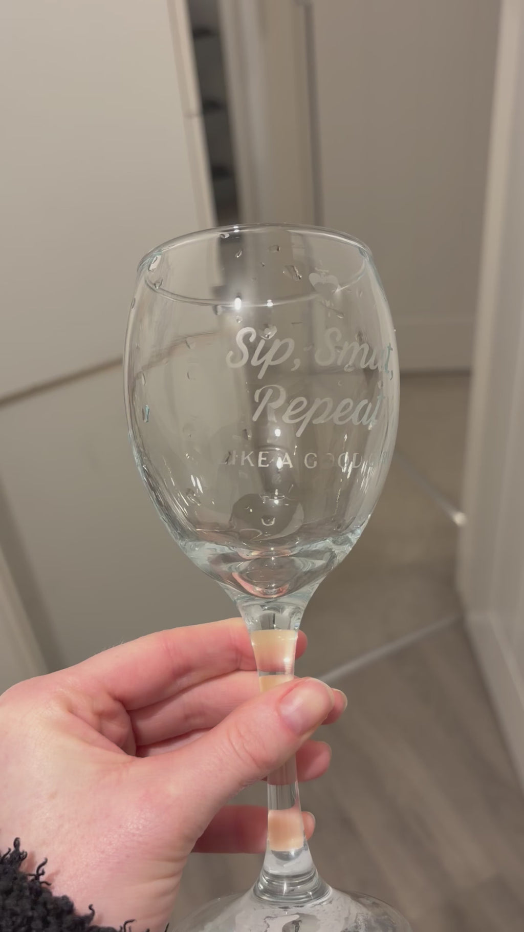 Sip, Smut, Repeat Wine Glass